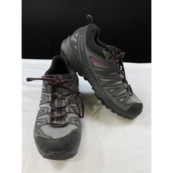 Salomon Shoes - Salomon XCrest Energy Cell Womens gray and pink hiking Sneakers Size 8 SKU 7300